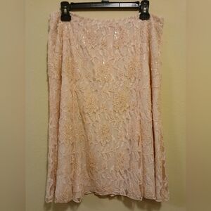 Elegant Lace Women’s Skirt in Blush Pink Romantic Fairy